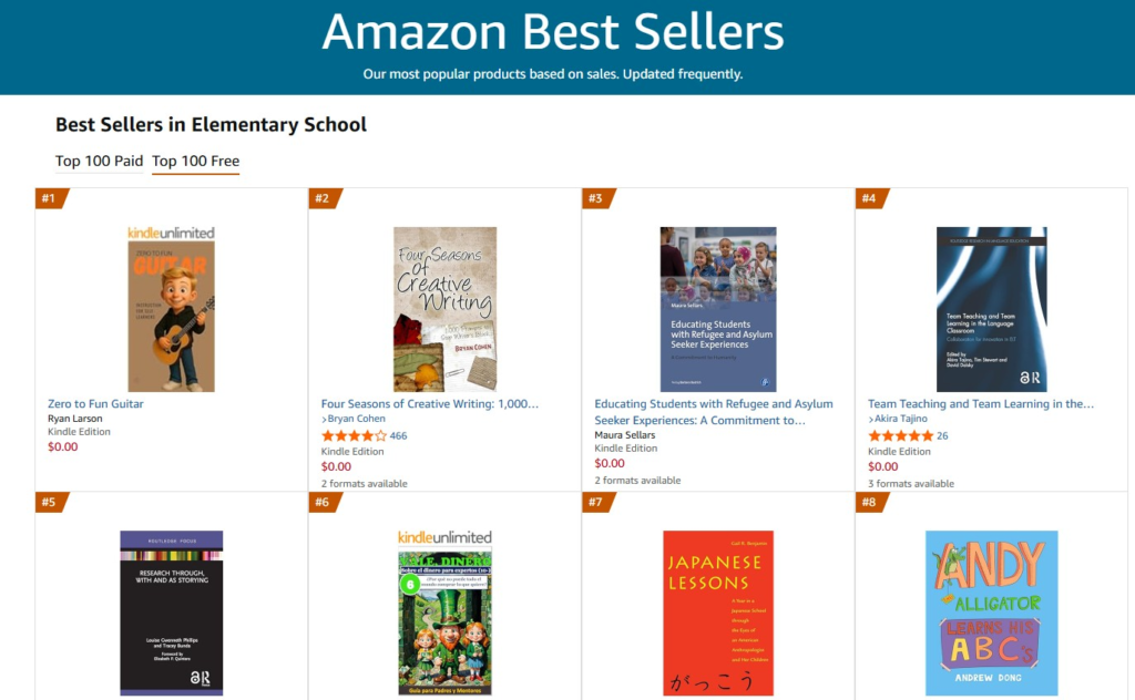 Homeschool Guitar Lessons Amazon #1 Bestseller